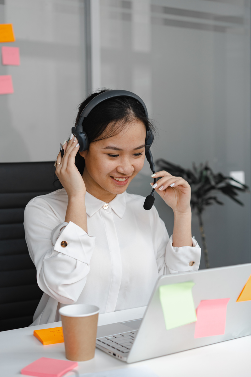 Woman Working as a Call Center Agent